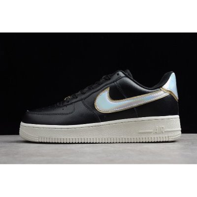 Nike Bayan Air Force 1 '07 Low Metal Siyah / Metal Platini Kaykay Ayakkabı Türkiye - REGO5DSX